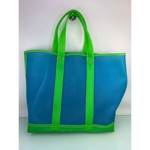 Lauren Ralph Lauren Jelly Tote Blue Green Beach Bag Large Y2K Summer Neon Preppy